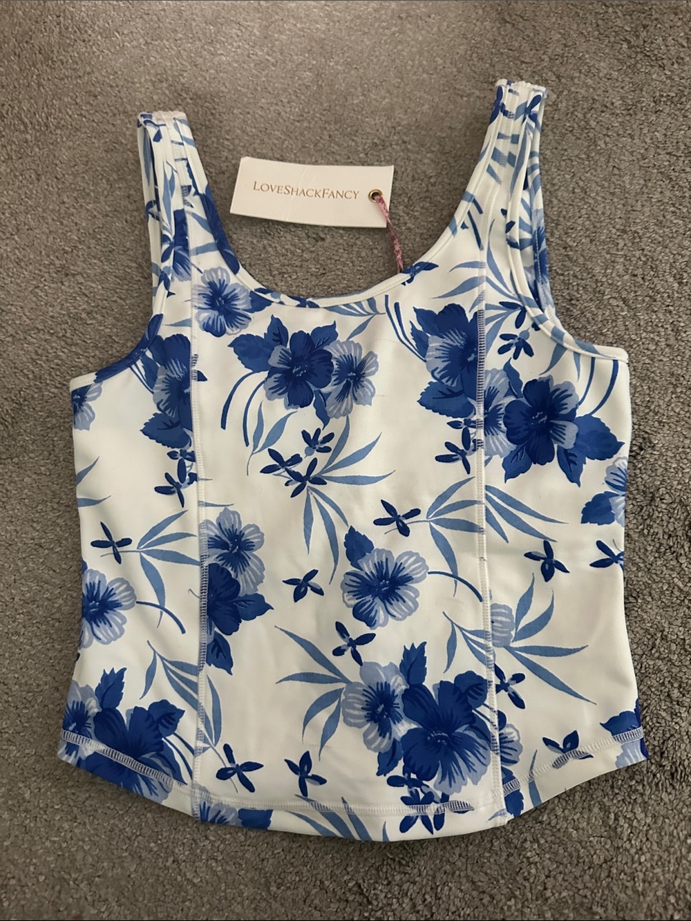 NWT Love shack fancy XS althetic scoop tank top